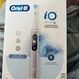 Oral-B iO Series 6 Rechargeable Toothbrush. Colour is Grey Opal